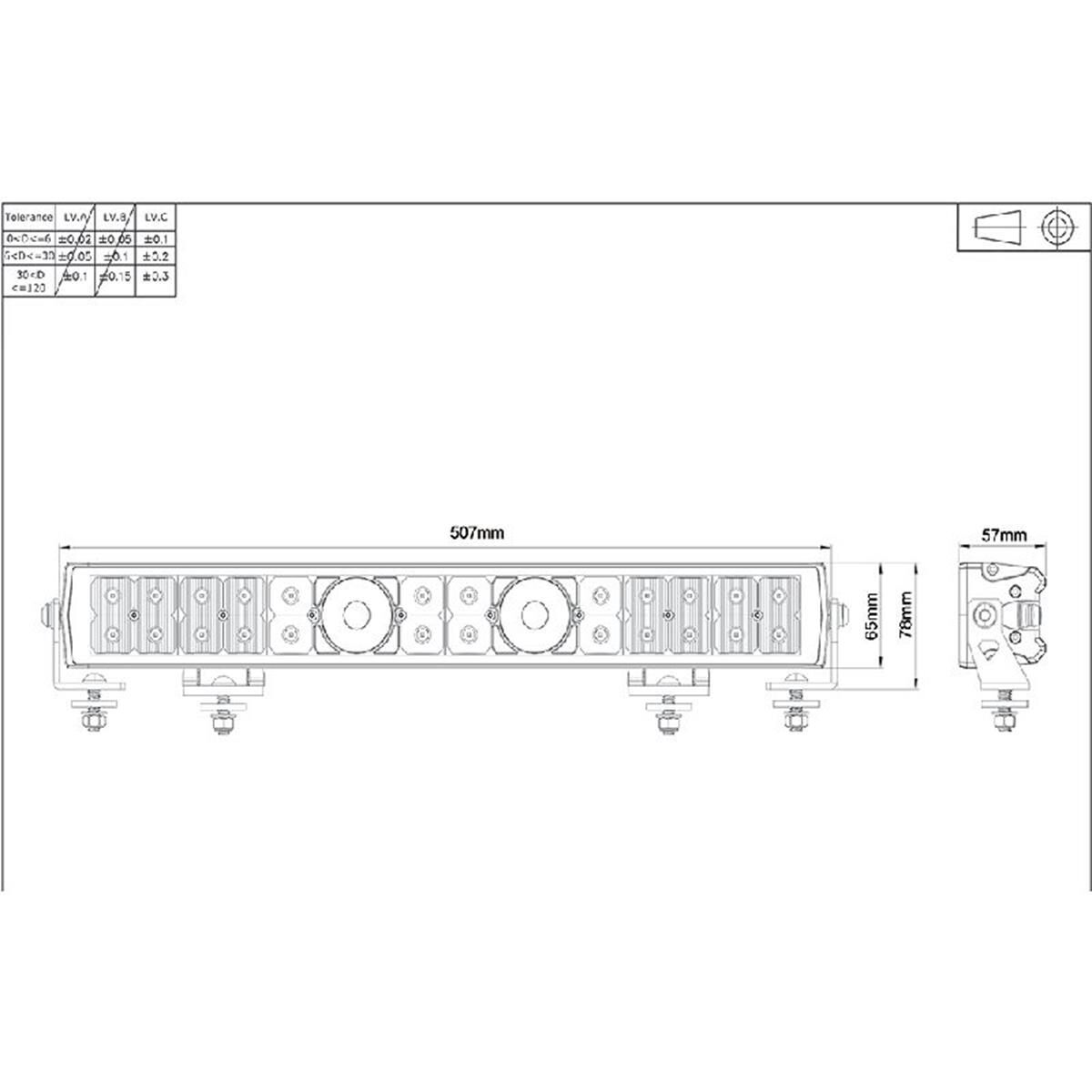 LASER LED DRIVING LMP LIGHTBARCOMBO BEAM 9-36V 136W 11,500Lmns 507mm LONG, , scaau_hi-res