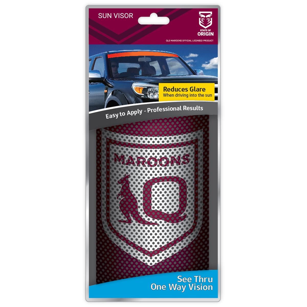 STATE OF ORIGIN: QLD SEE-THRU SUNVISOR, , scaau_hi-res