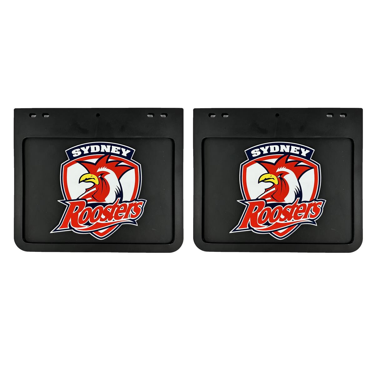 250MM DROP X 300MM WIDTH BLACK MONO MUDFLAP  - ROOSTERS, , scaau_hi-res