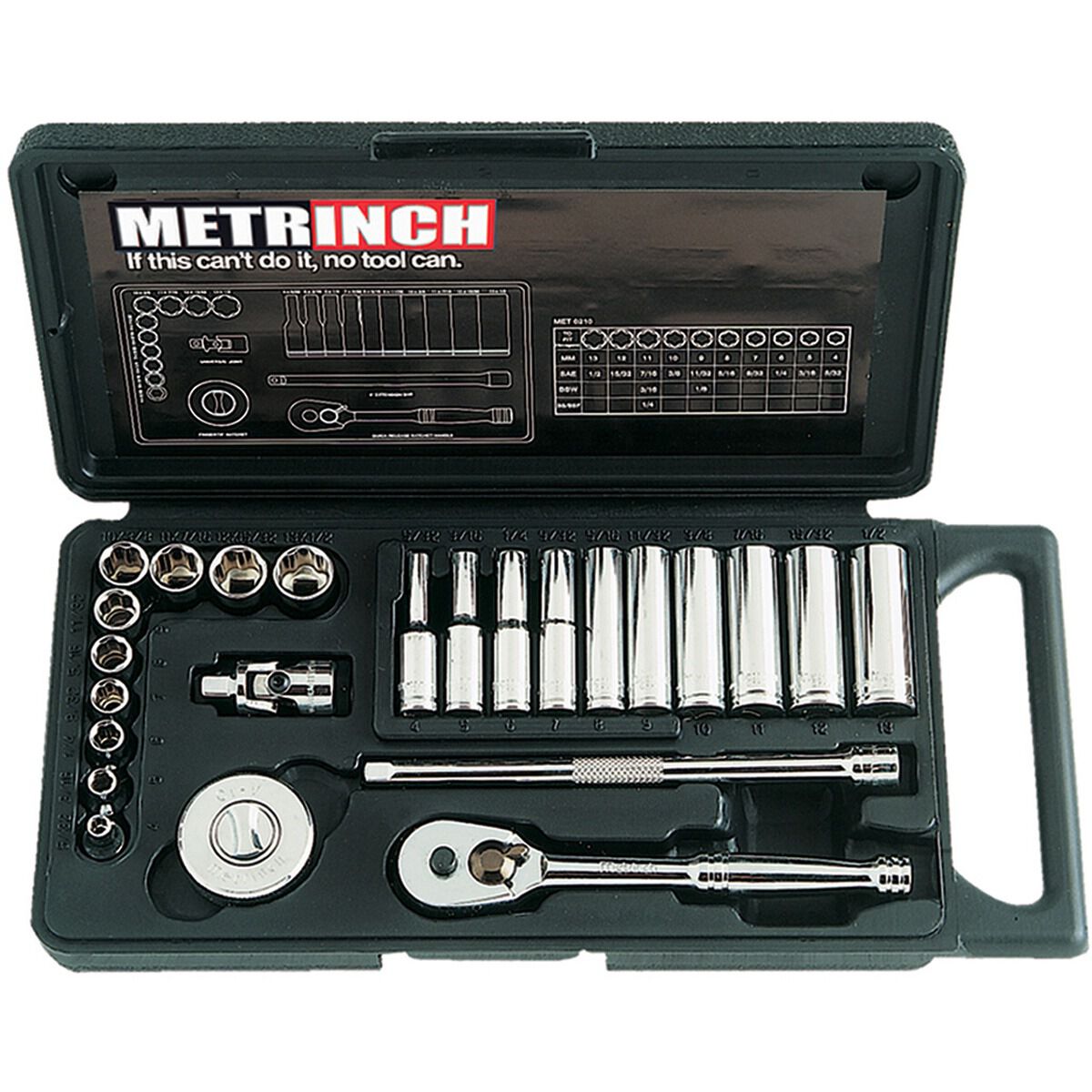 METRINCH SOCKET SET 1/4IN DRIVE 24 PIECE, , scaau_hi-res