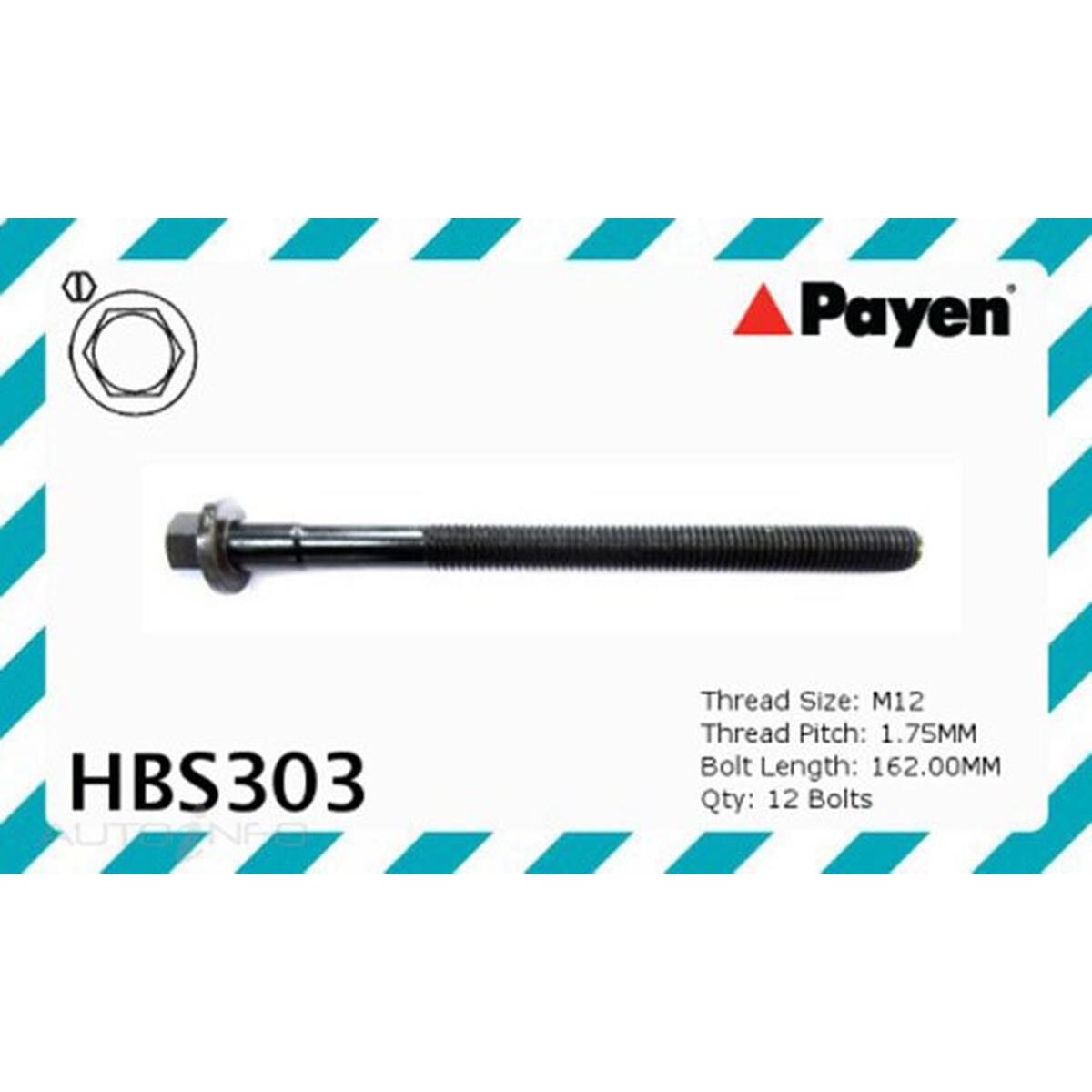 PAYEN HEAD BOLT VOLVO B5234 B5252 B5254, , scaau_hi-res