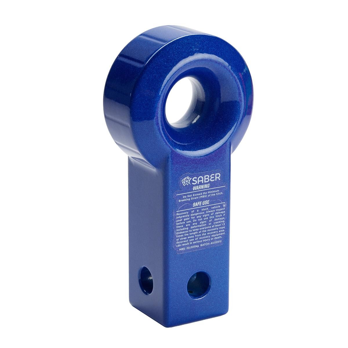 SABER ALUMINIUM RECOVERY HITCH - PRISMATIC BLUE, , scaau_hi-res