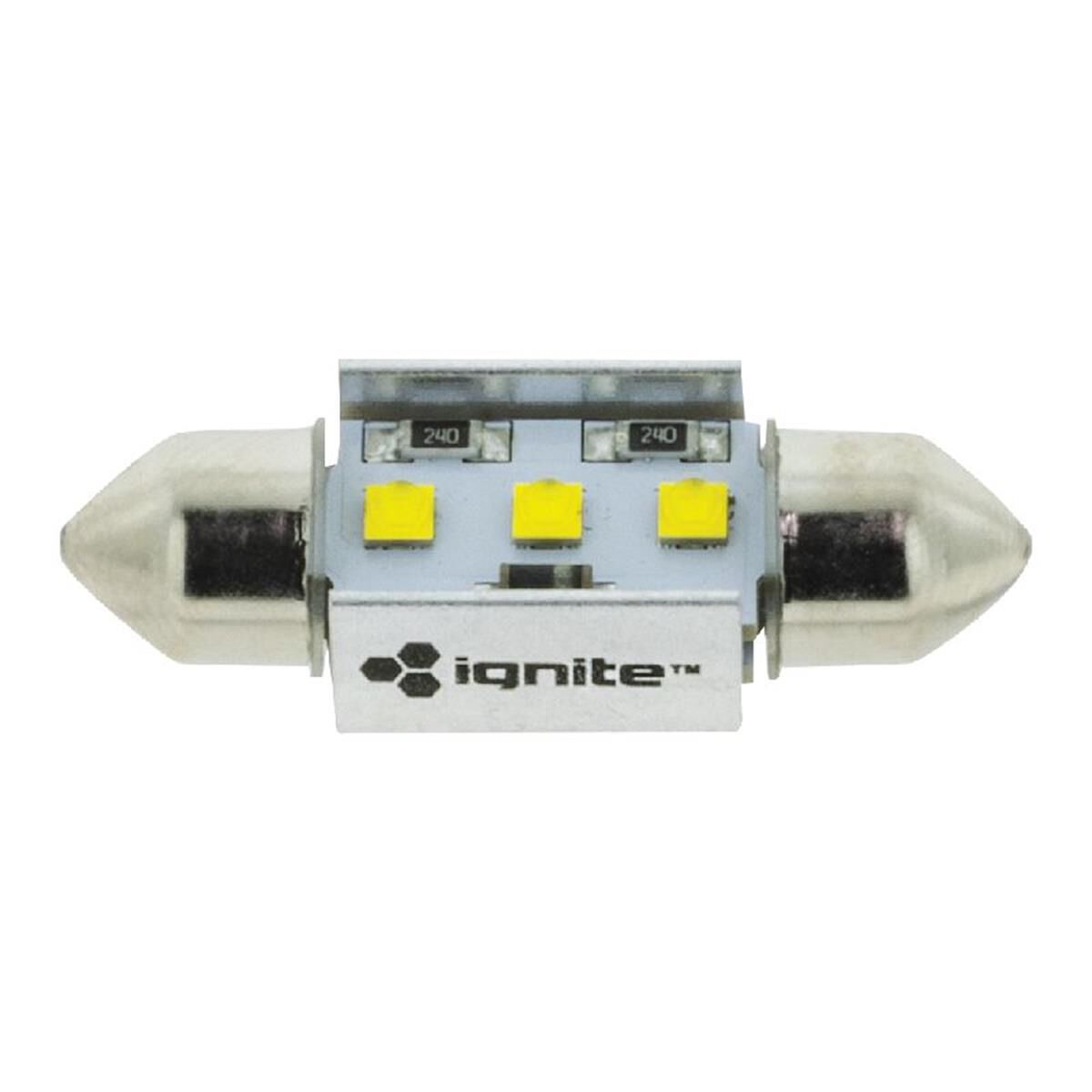 PKT 1 LED SIGNALLING GLOBE12v 36mm FESTOON WHITE CANBUS220 LUMENS, , scaau_hi-res