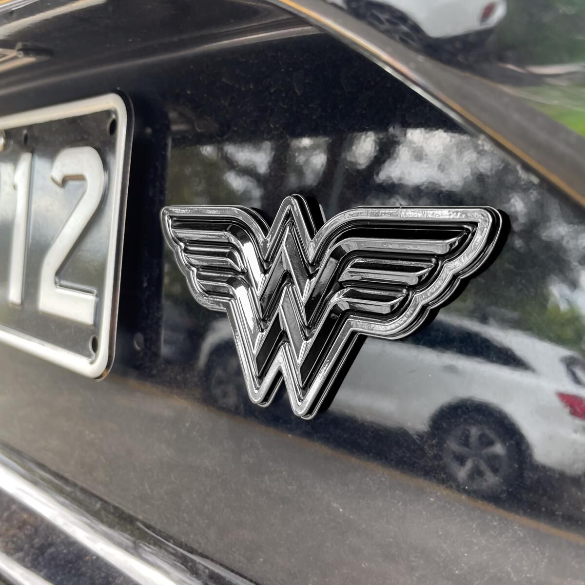 DC WONDER WOMAN 3D CAR EMBLEM (BLACK AND CHROME), , scaau_hi-res