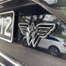 DC WONDER WOMAN 3D CAR EMBLEM (BLACK AND CHROME), , scaau_hi-res