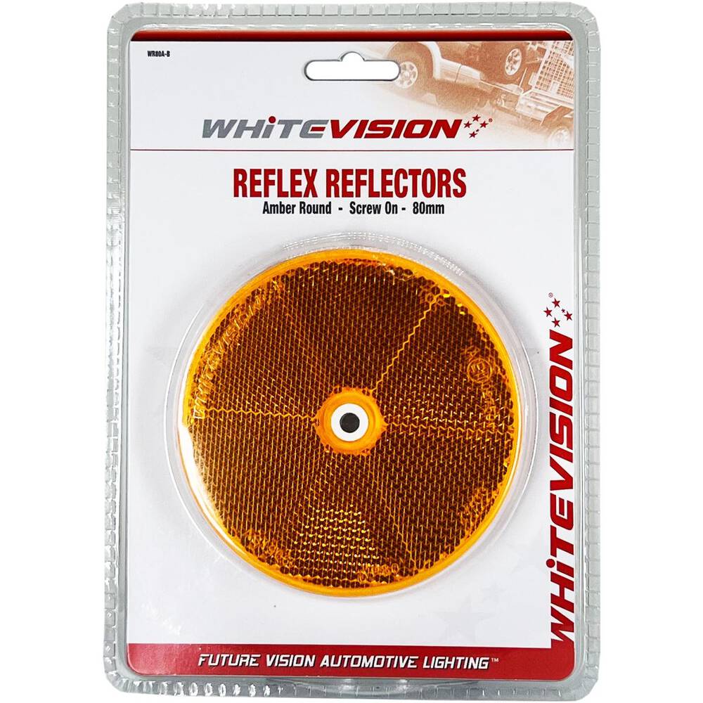 WHITEVISION Round Amber Delineator - WR80A-B | Supercheap Auto