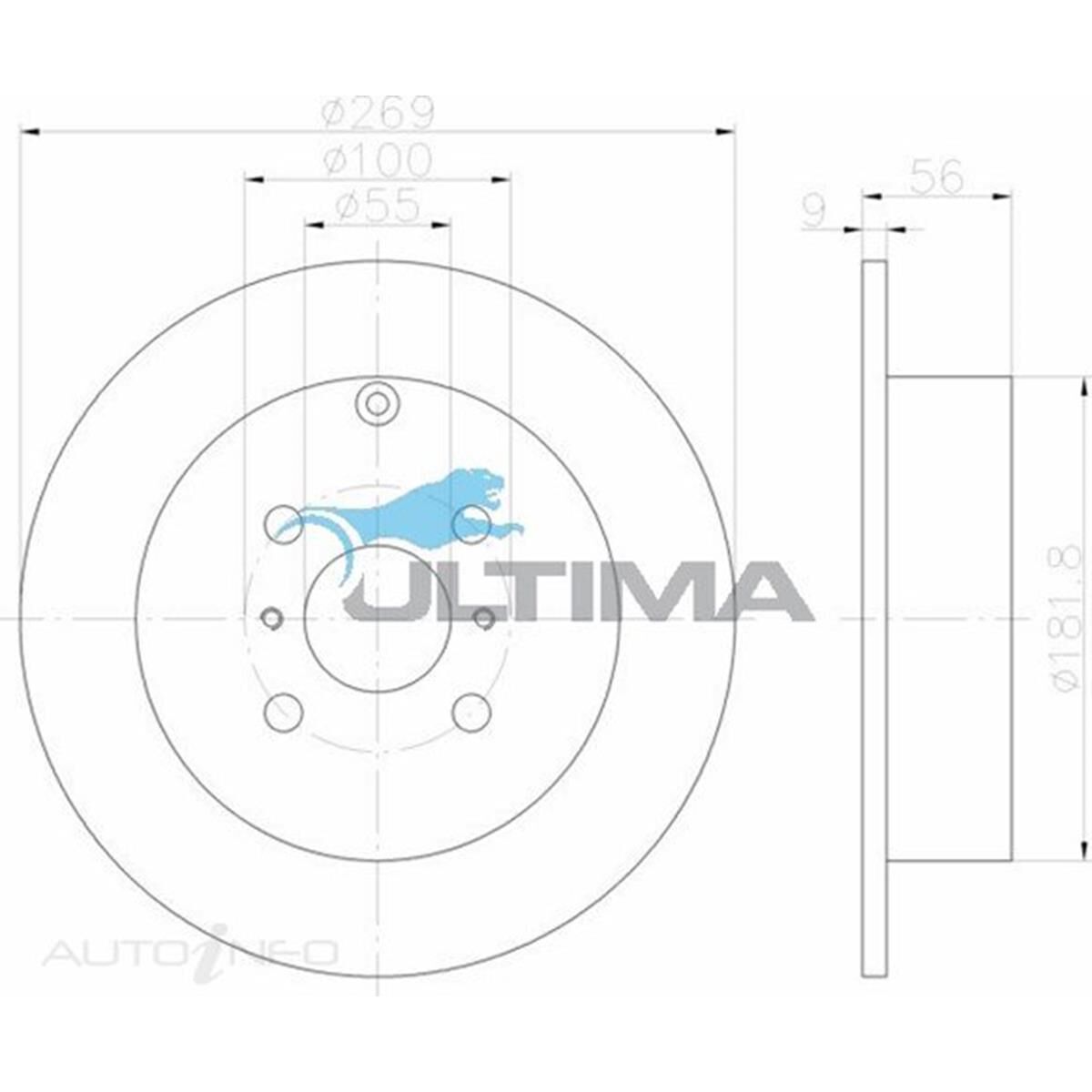 DR (R) COROLLA ZZE122, PRIUS NWH11R (269MM), , scaau_hi-res