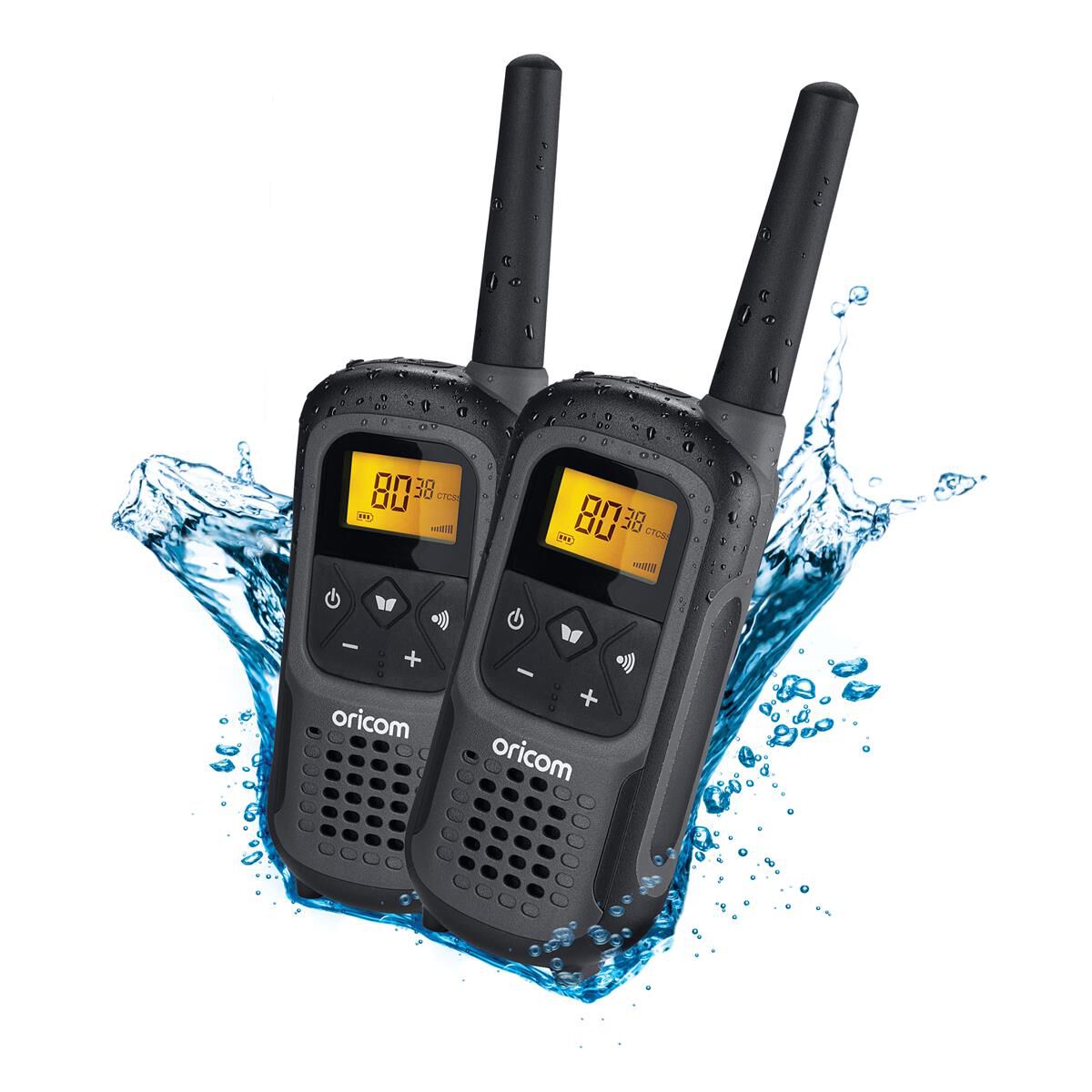 Waterproof Handheld UHF CB Radio 2W, 2 Pack, UHF25002GR
