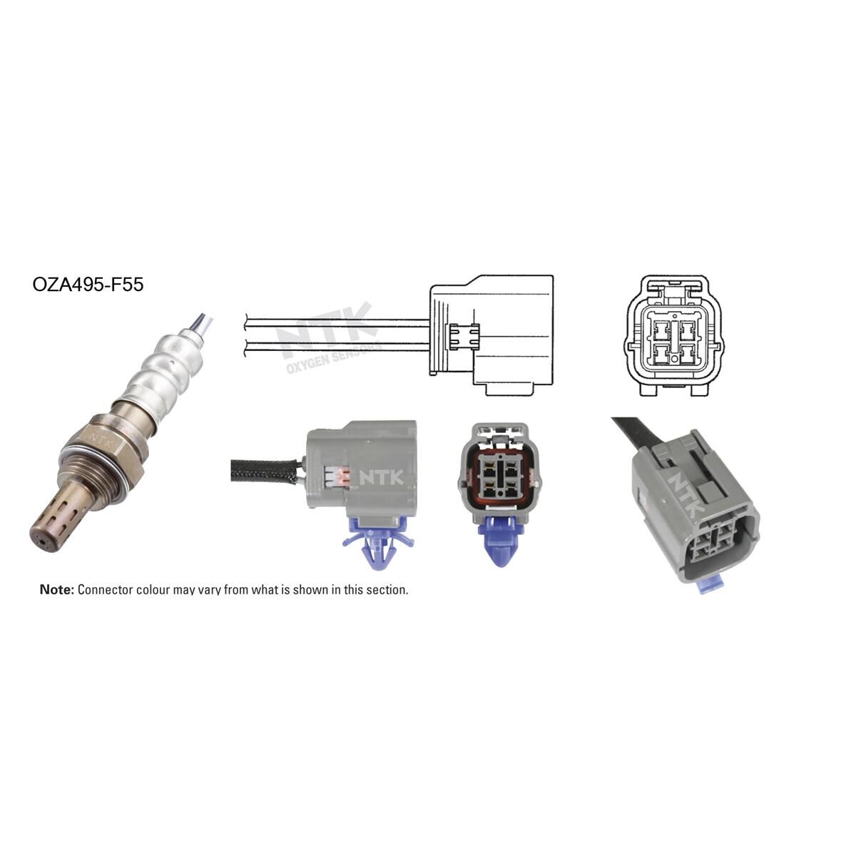 NTK OXYGEN SENSOR - OZA495-F55, , scaau_hi-res