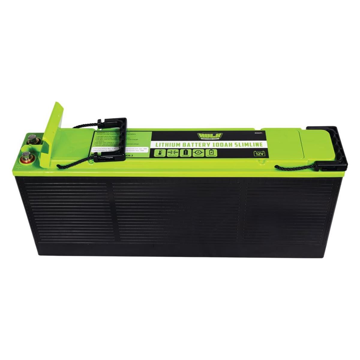 100Ah SLIMLINE LITHIUM BATTERY LifePo4 12V 551mm x 110mm x 240mm 12.5kg, , scaau_hi-res