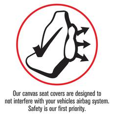 TRADIES CANVAS READY MADE SEAT COVERS - REAR, BLACK, SUITS FORD RANGER, , scaau_hi-res