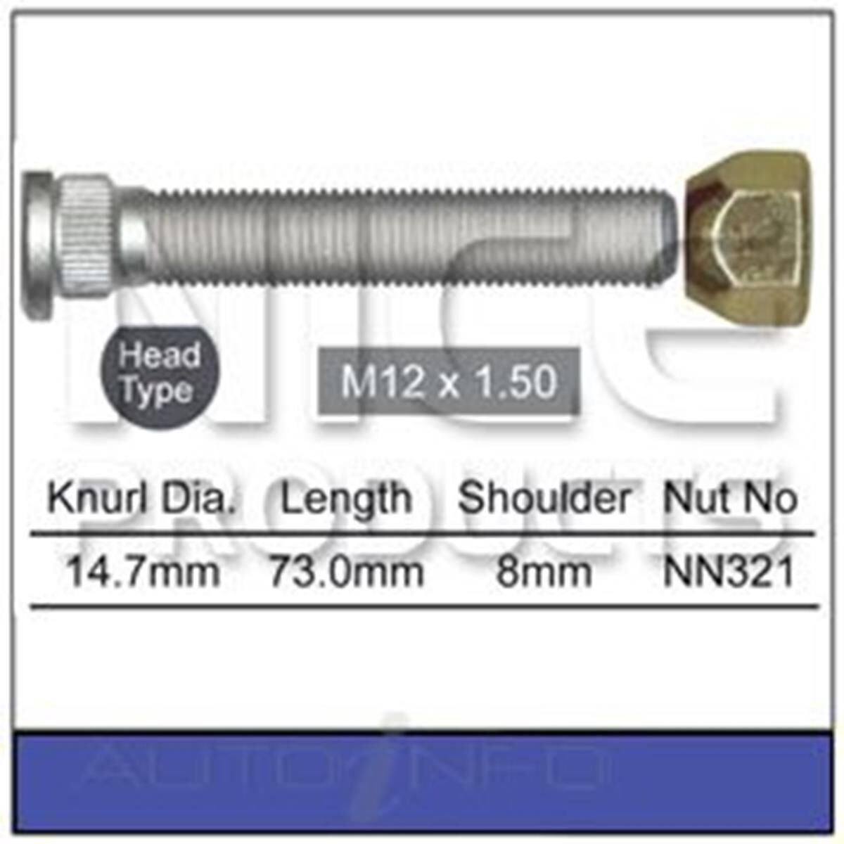Long Stud & Nut, , scaau_hi-res