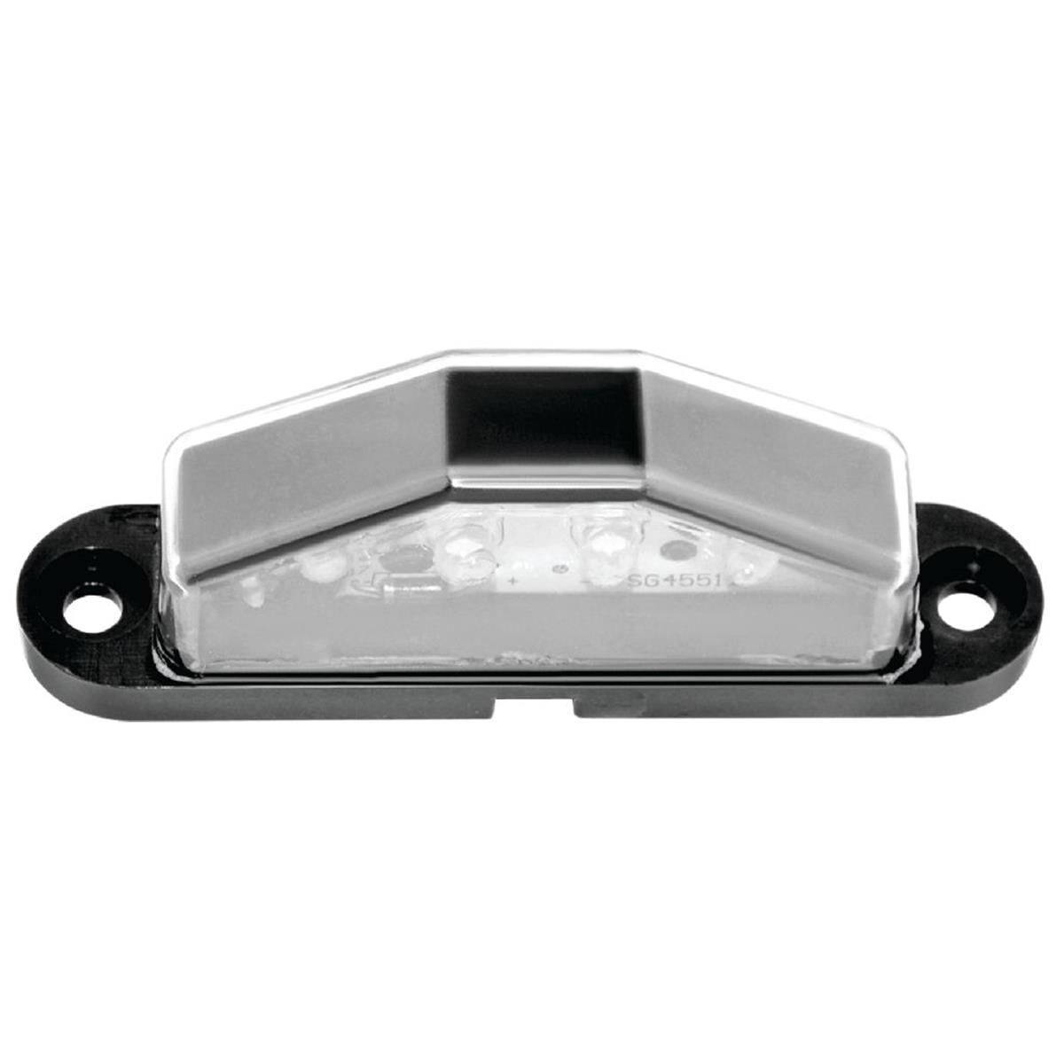 LED LICENCE PLATE LAMP 10-30V TRIANGULAR BLK HSNG 300mm LEAD 88 x 30 x 20mm, , scaau_hi-res