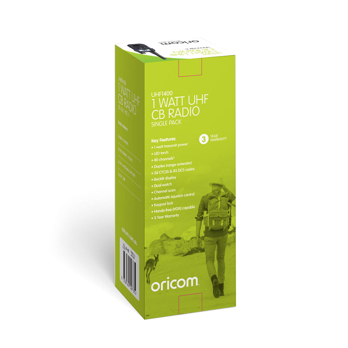 UHF HANDHELD RADIO 1 WATT SINGLE PACK, , scaau_hi-res