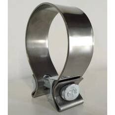 EXHAUST SINGLE BOLT CLAMP 2.5" SS430 H/DUTY CONSTRUCTION SINGLE PACK, , scaau_hi-res