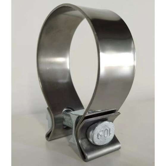 EXHAUST SINGLE BOLT CLAMP 2.5" SS430 H/DUTY CONSTRUCTION SINGLE PACK, , scaau_hi-res