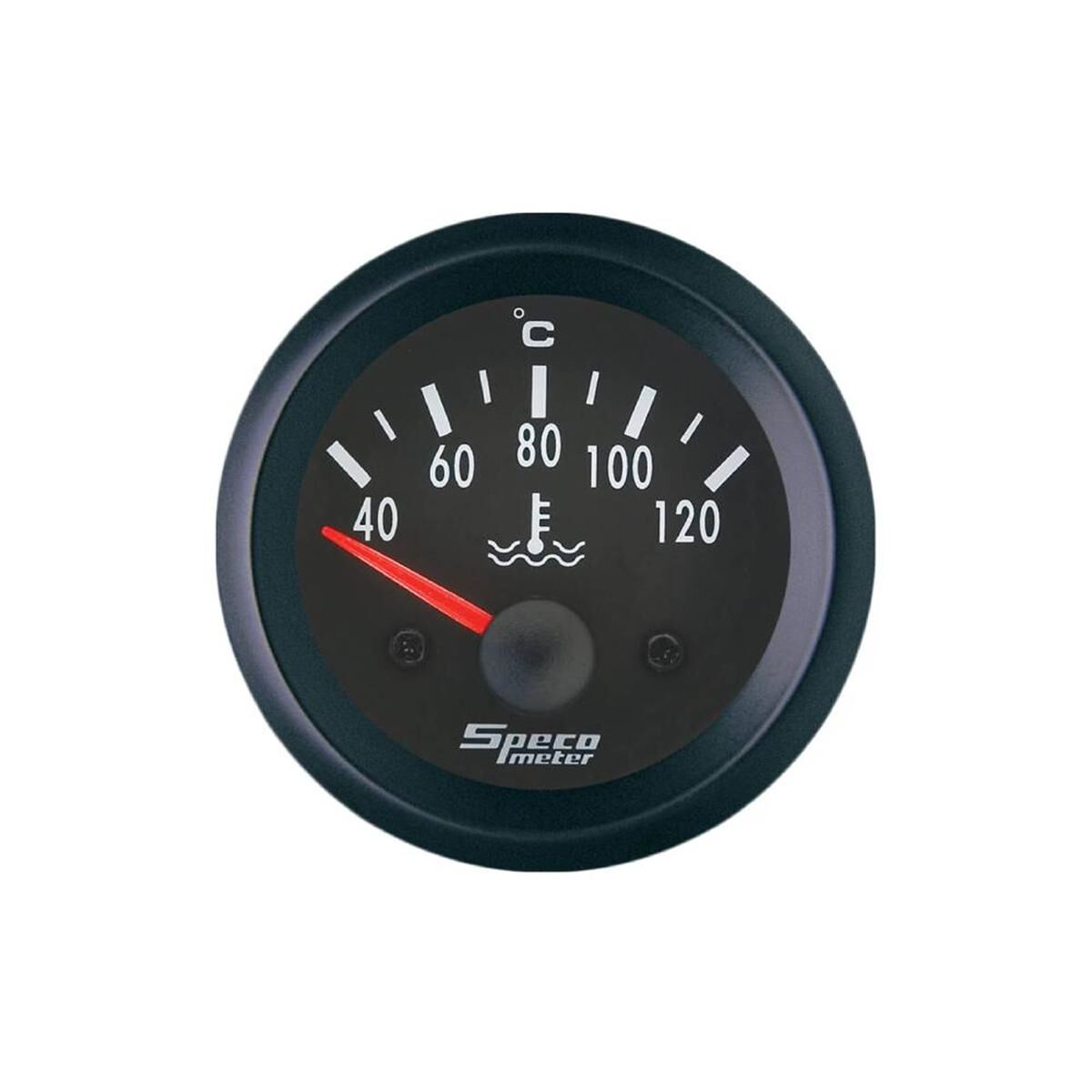 2" 12V ELECTRIC 40-120&ordm;C WATER TEMPERATURE GAUGE - BLACK DIAL BLACK BEZEL, , scaau_hi-res