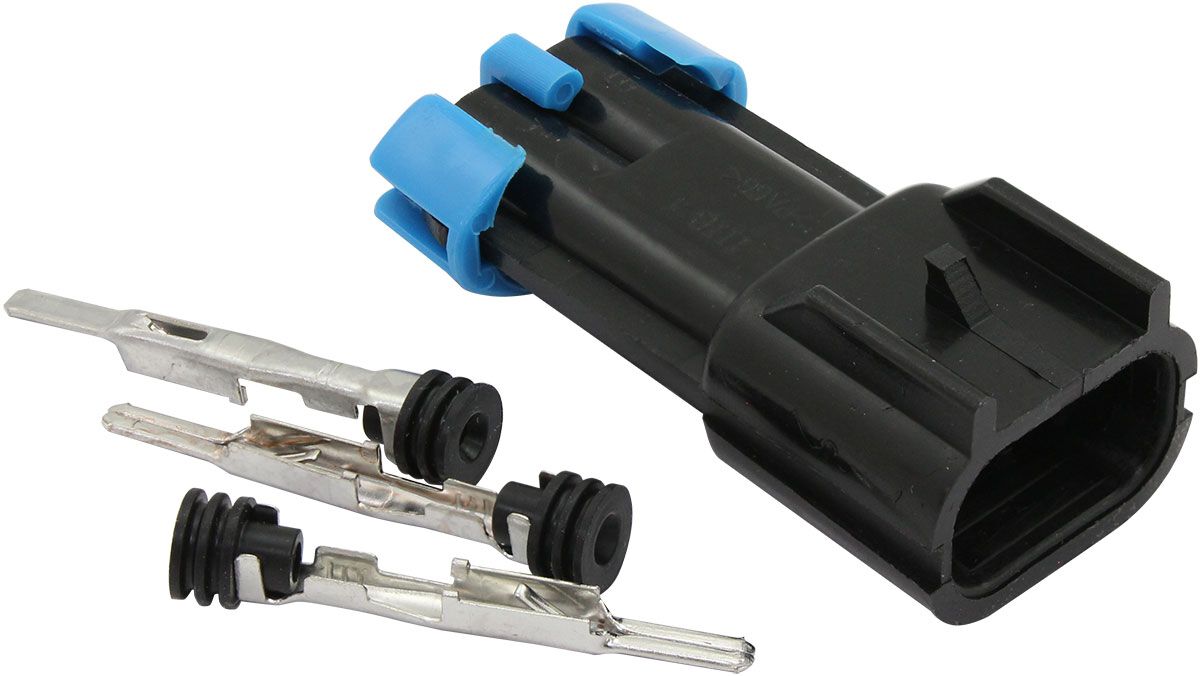 Aeroflow Delphi 40mm Fuel Pump Male Plug Pins Walbro 525 450 2 Pin ...