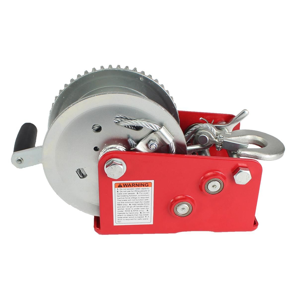 Sunrise Hand Winch 1800lbs (817kg) Two Speed 10m Cable, , scaau_hi-res