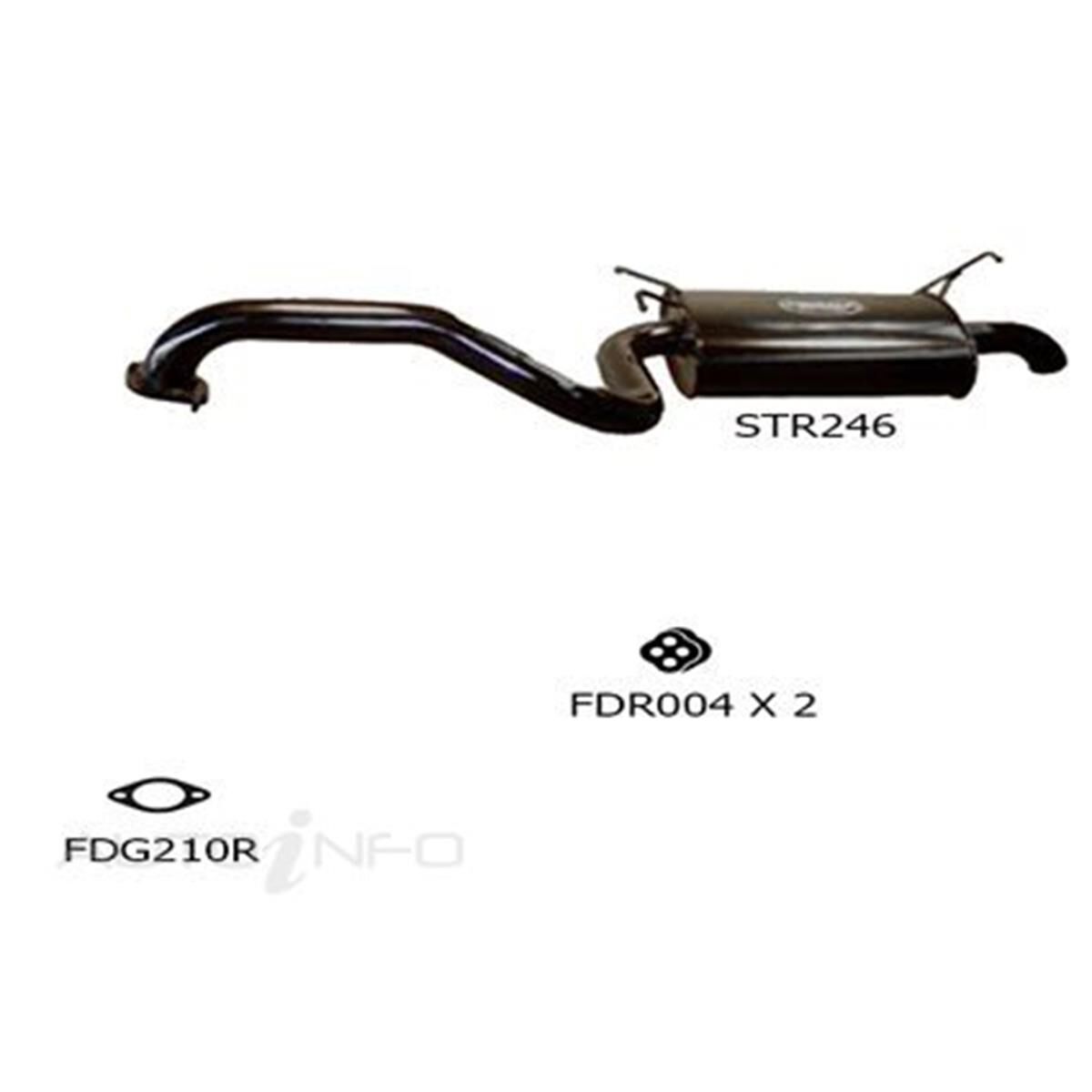 BA-BF 6CYL SDN (NOT XR6) 2 1/2' REAR MUFF MEGAFLOW WITH D/PIPE OUTLET, , scaau_hi-res
