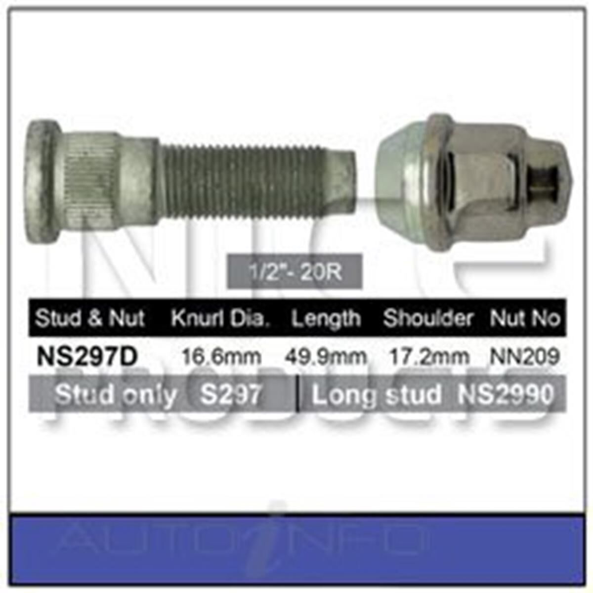 Wheel Stud & Nut, , scaau_hi-res