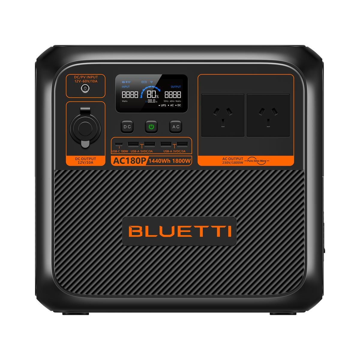 BLUETTI AC180P PORTABLE POWER STATION 1,800W 1,440WH, , scaau_hi-res