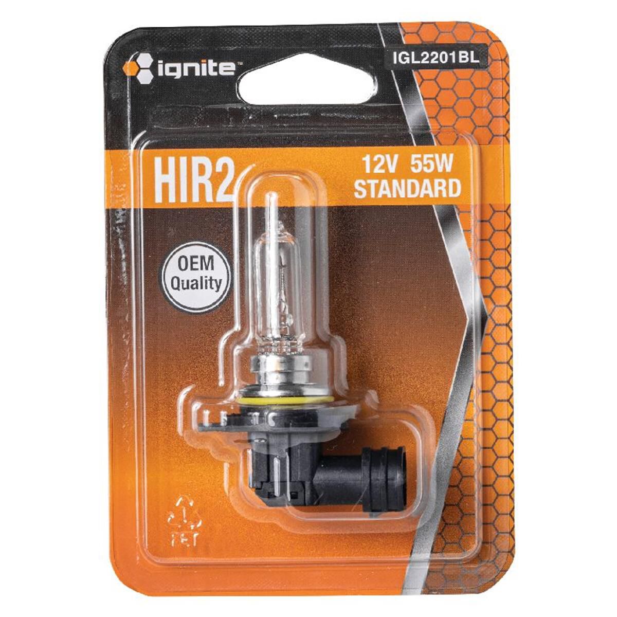 PKT1 HIR2 HALOGEN GLOBE 12V55W PX22D BASE BLISTER, , scaau_hi-res