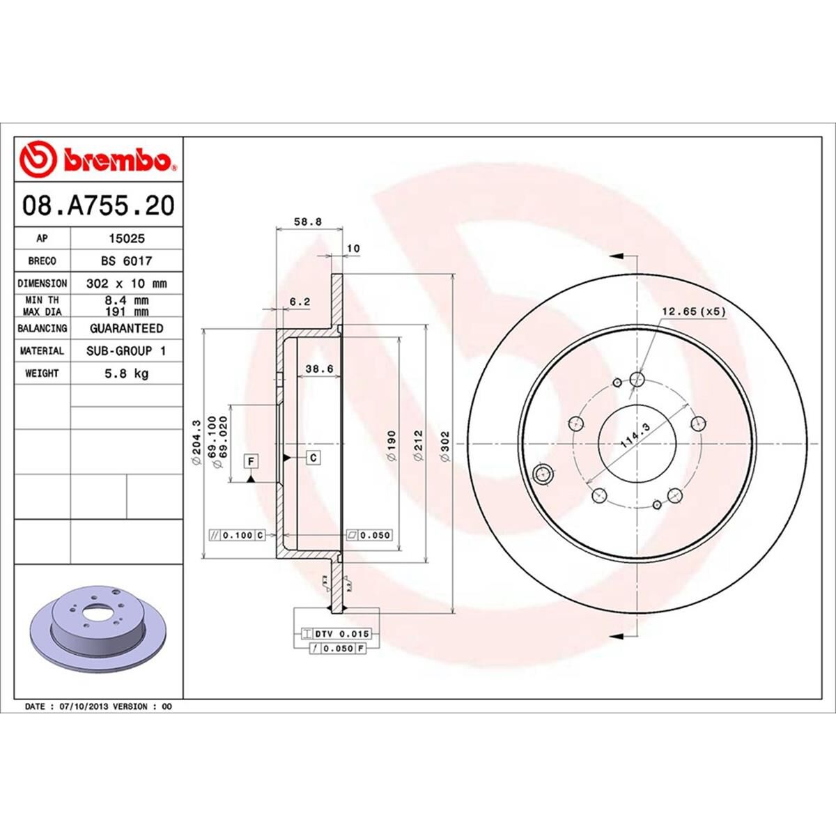 BREMBO DISC ROTOR, , scaau_hi-res