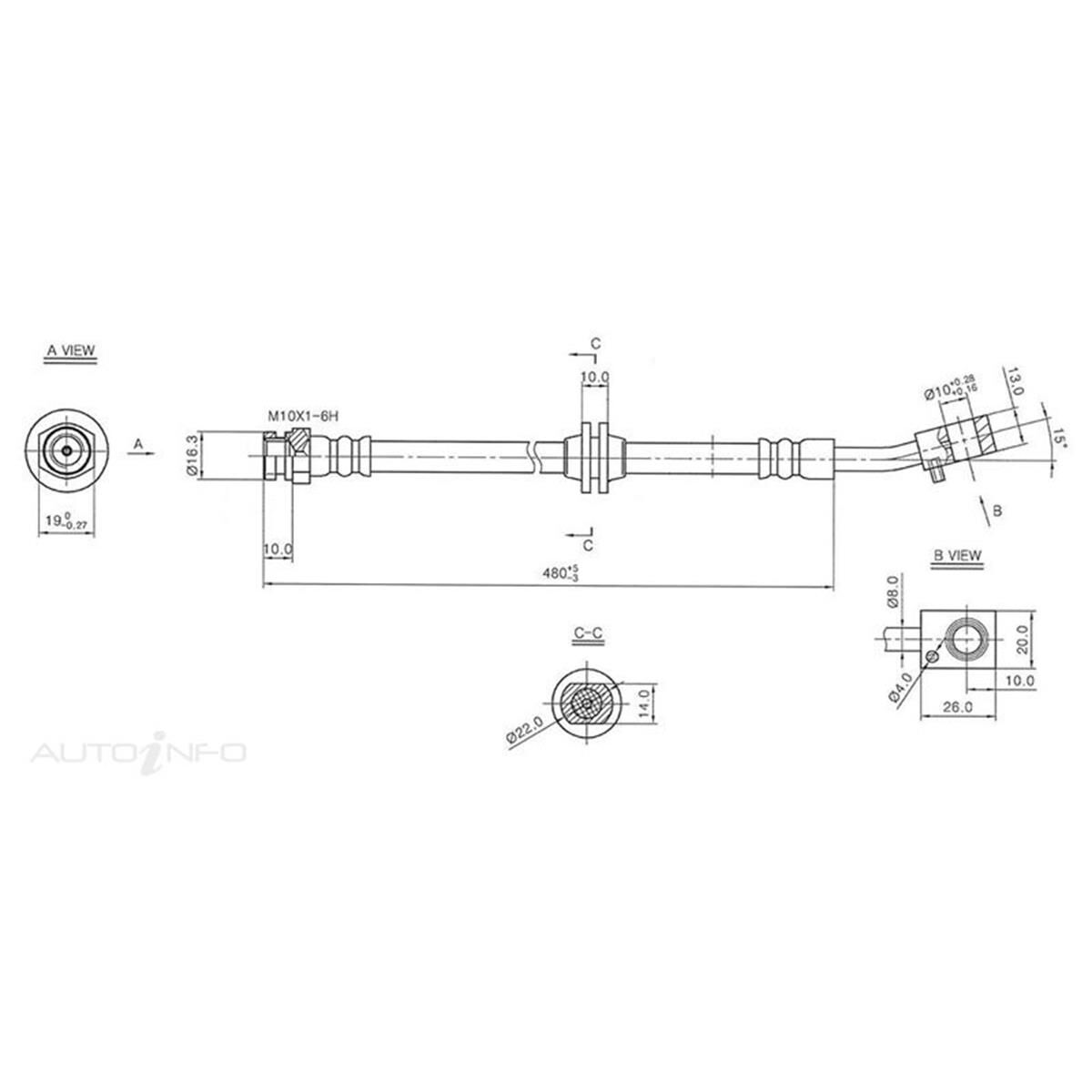 PTX BRAKE HOSE FRT, , scaau_hi-res
