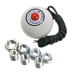 B&M UNIV.SHIFTER KNOB W/BUTTON (WHITE)FOR TRANS BRAKE ETC, , scaau_hi-res