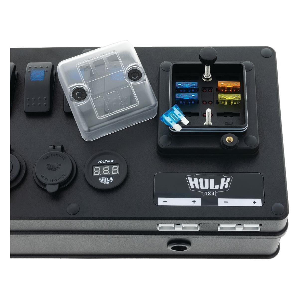 6 WAY DC CONTROL BOX 12/24v ABS PLASTIC VOLT, USB, PLUGS, , scaau_hi-res