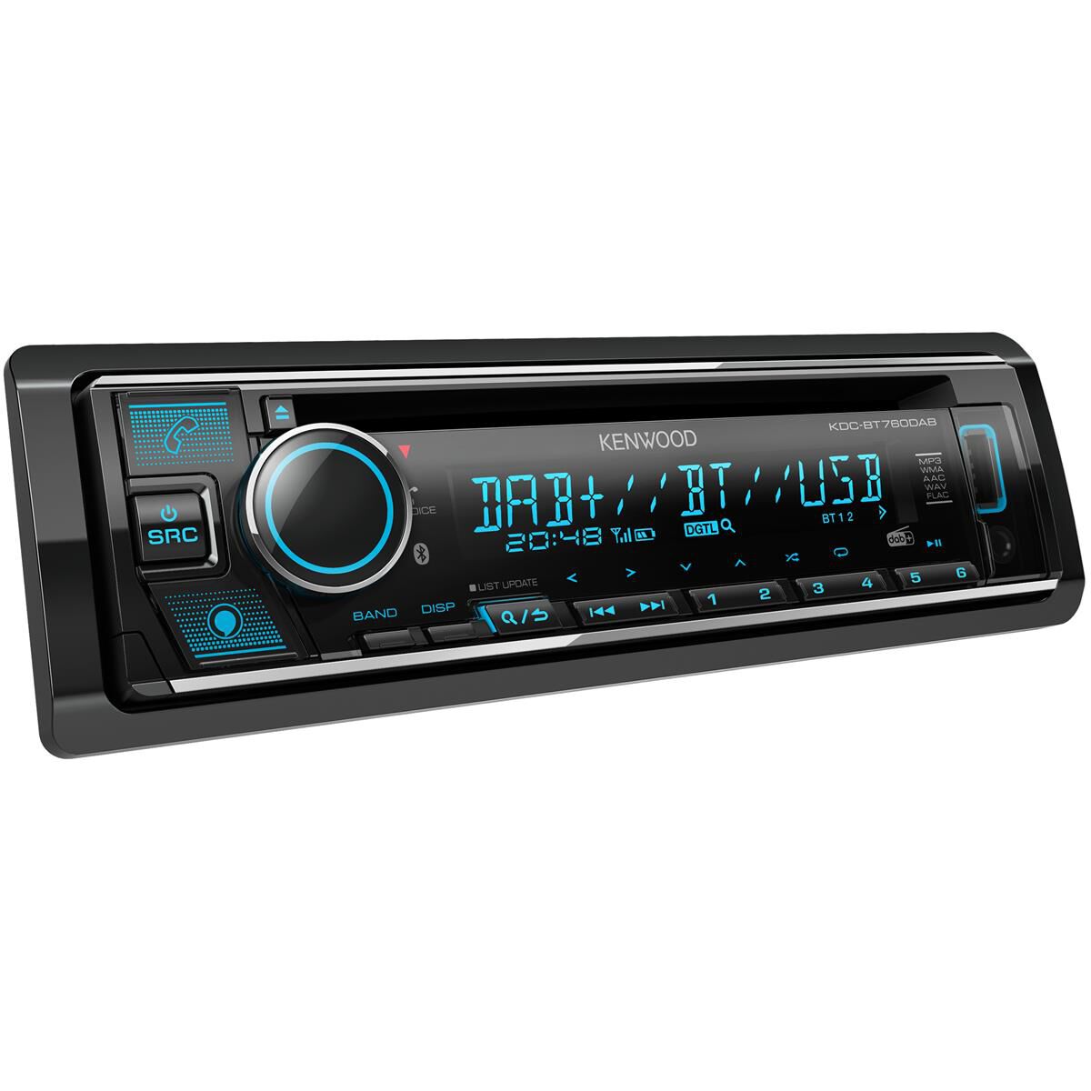 Single din cd outlet player with bluetooth