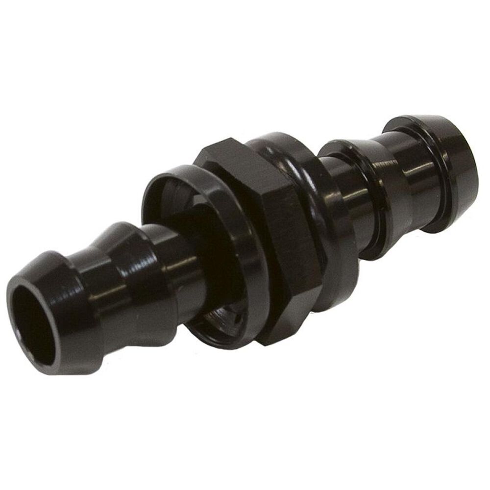 Aeroflow Male to Male Barb Push Lock Adapter 4, AF41004BLK