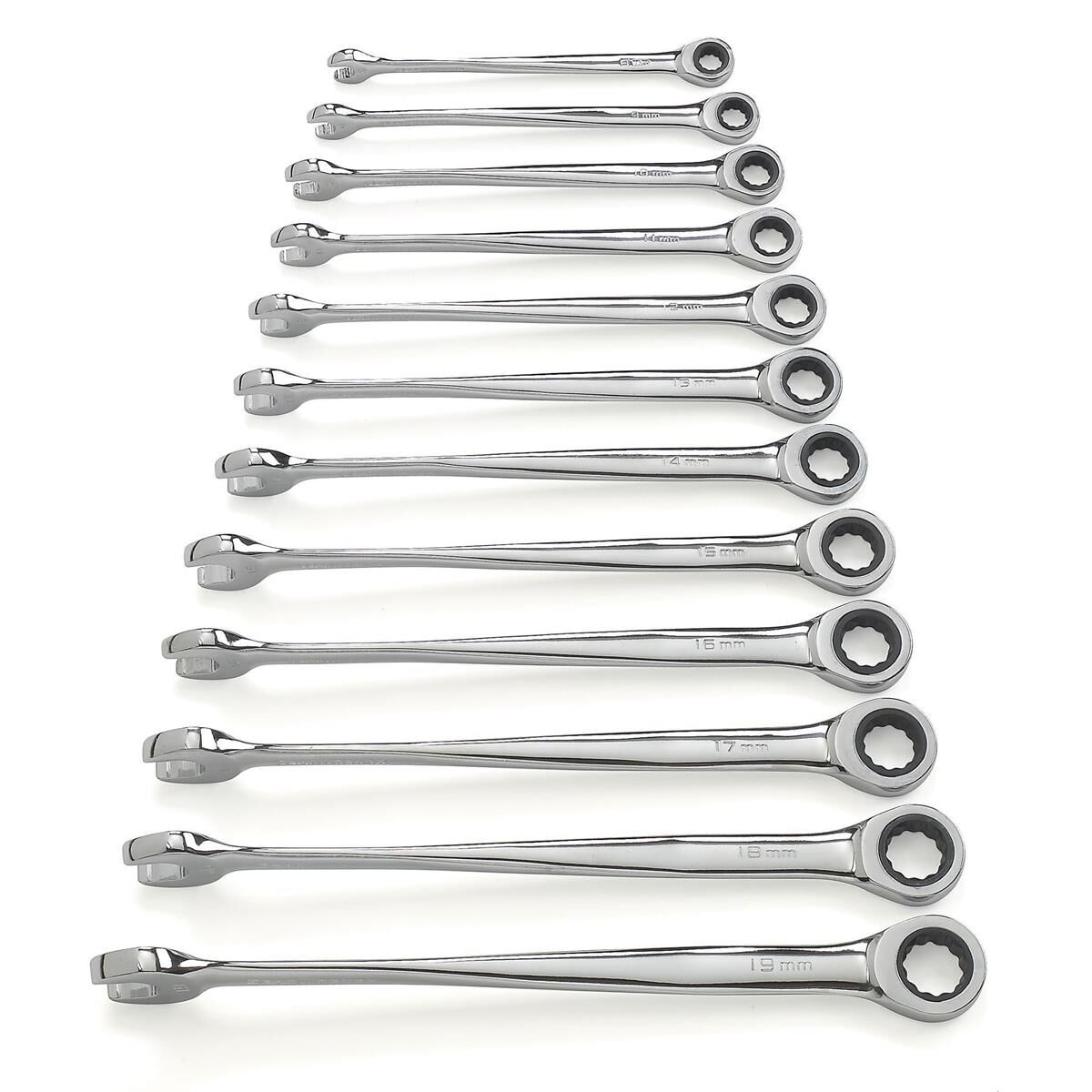 12 PIECE 72-TOOTH 12 POINT XL X-BEAM&trade; RATCHETING COMBINATION METRIC WRENCH SET, , scaau_hi-res