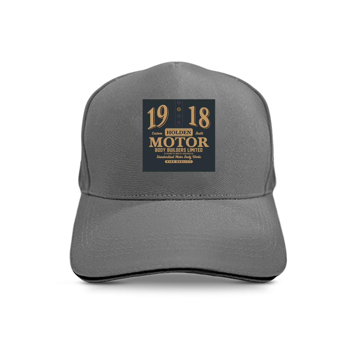 ADULT 5-PANEL CAP-GREY [1918 HOLDEN MOTOR], , scaau_hi-res