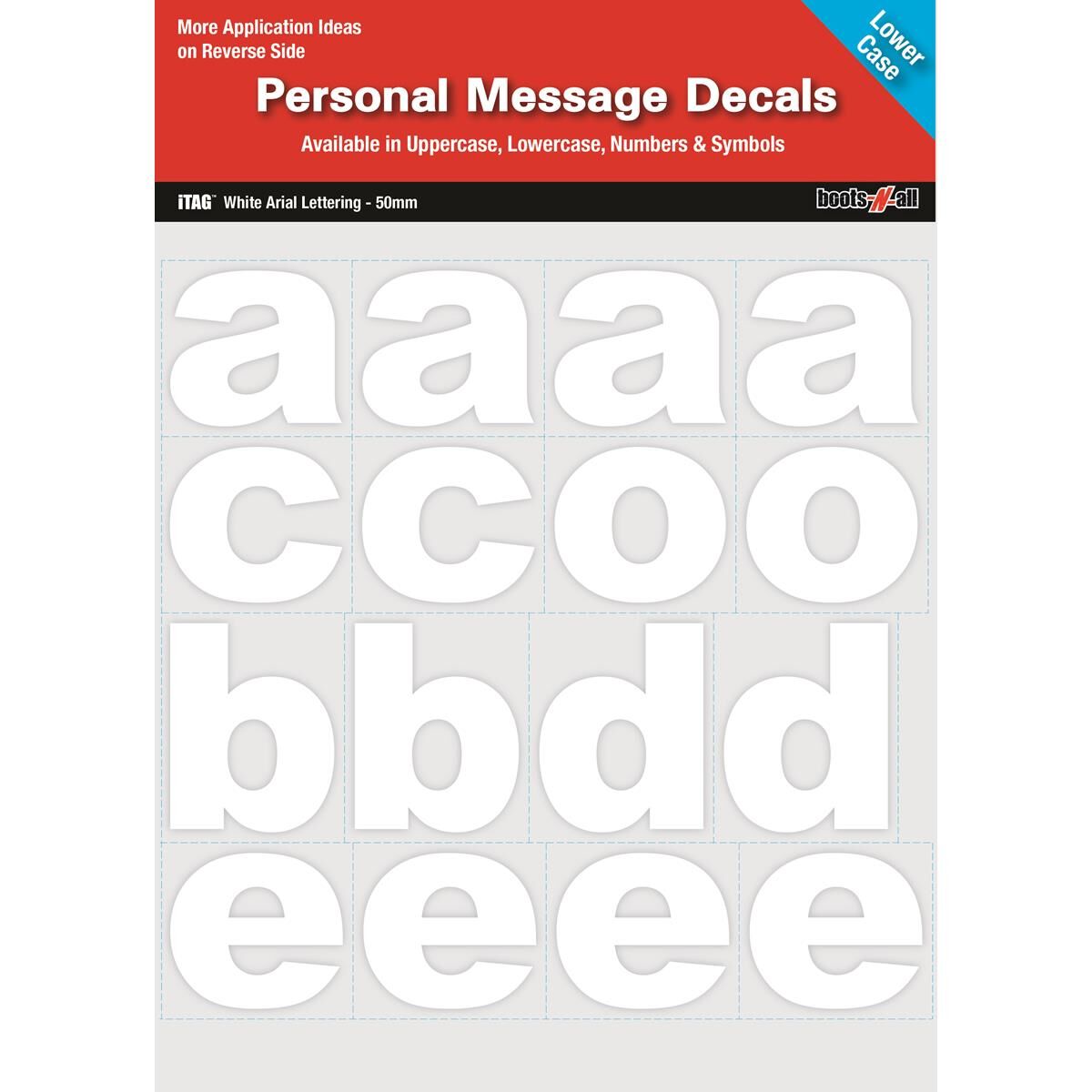 WHITE ARIAL LOWERCASE LETTERS 50MM HIGH, , scaau_hi-res