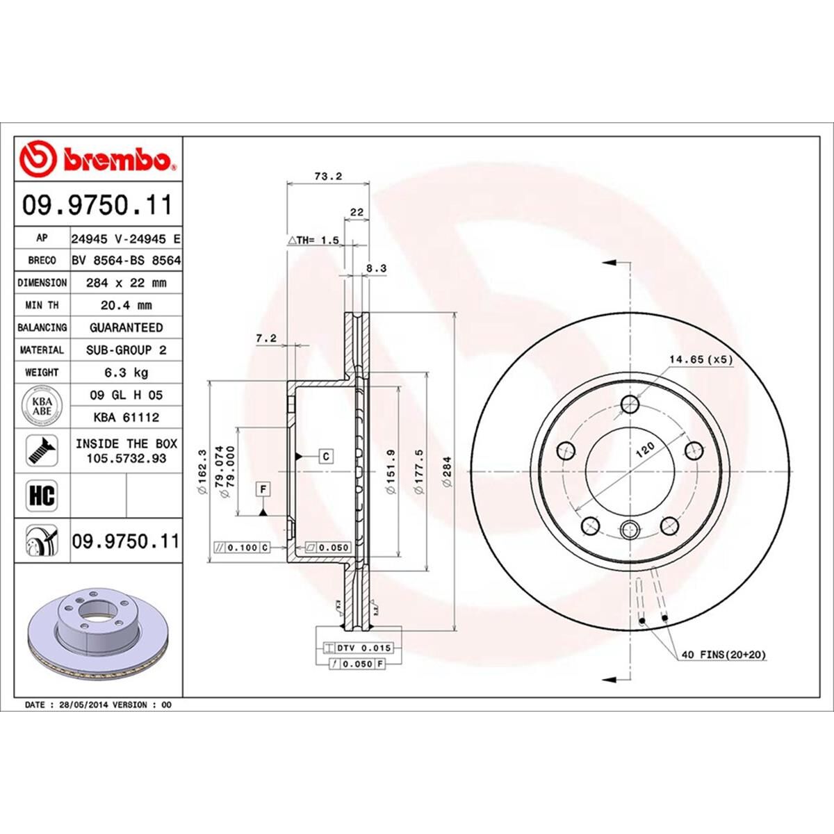 BREMBO DISC ROTOR, , scaau_hi-res