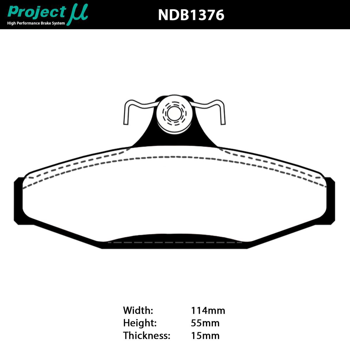 PROJECT MU HC-EP BRAKE PAD SETFORD FALCON REAR, , scaau_hi-res