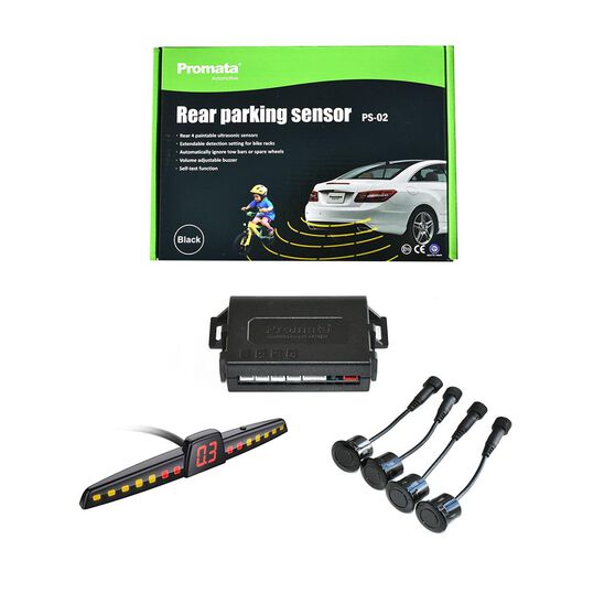 REAR PARKING SENSOR WITH LED DISPLAY AND WITH AUTOMATIC TOW-BAR/SPARE TYRE RECOGNITION-PROMATA, , scaau_hi-res