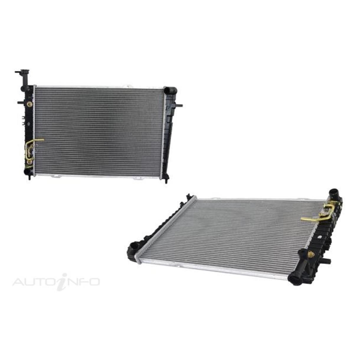 HYUNDAI TUSCON  JN  08/2004 ~ 2010  RADIATOR (LOWER FAN MOUNTS ARESMALL)  2.0 / 2.7 PETROL AUTOMATIC- (G6BA)  CORE SIZE: 645MM X 445MM X 17MM (LENGTH X HEIGHT X WIDTH), , scaau_hi-res