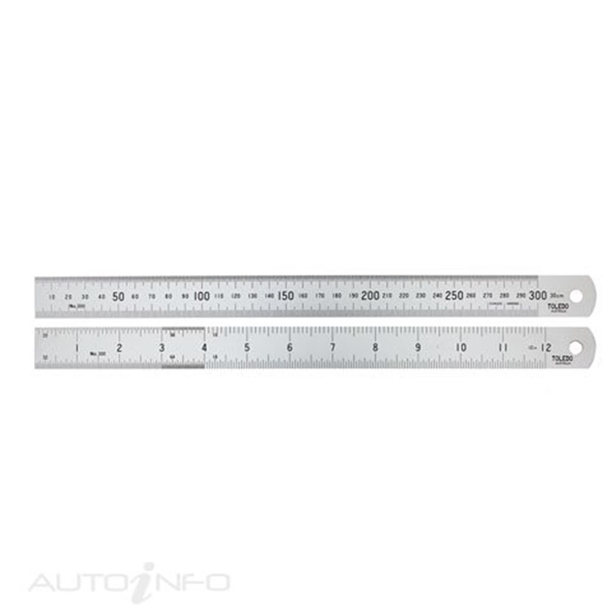 TOLEDO S/STEEL RULE 300MM/12IN, , scaau_hi-res