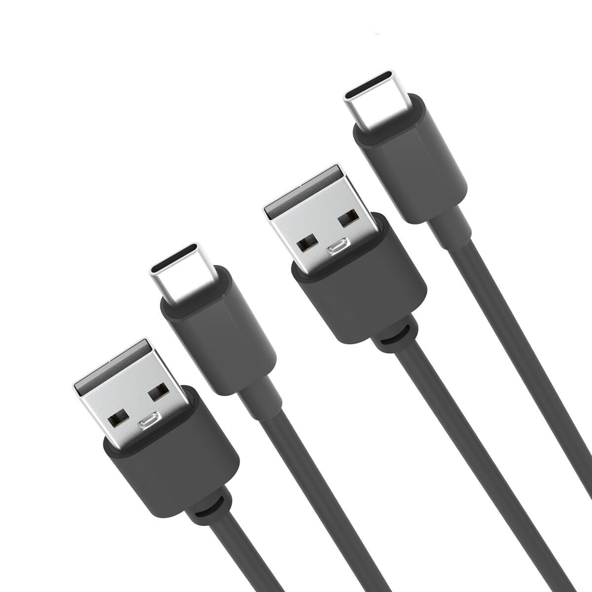 LASER BLACK USB TYPE C TO A CABLE 2 PACK &ndash; 1M FAST CHARGE, 10GBPS DATA, 60W POWER, , scaau_hi-res