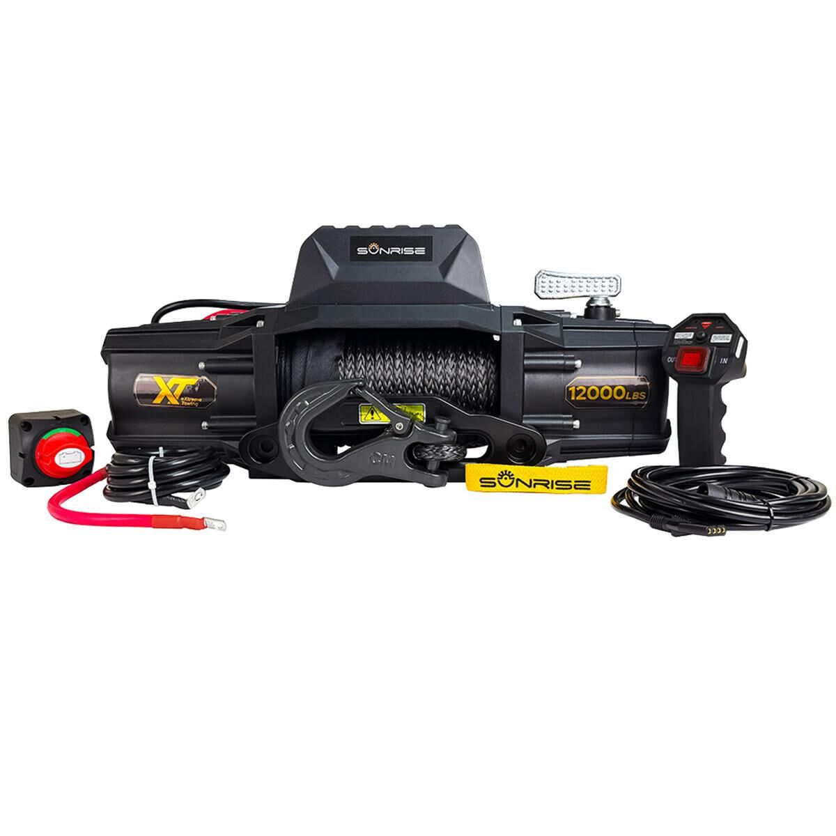 Sunrise Electric Winch 12000lbs Wireless Synthetic Rope, , scaau_hi-res