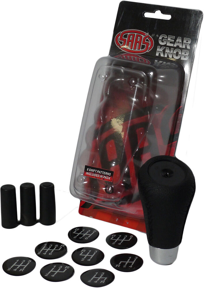 Gear Knob Black Leather With 8 Shift Patterns Inc With Gear Knob Sgkbl