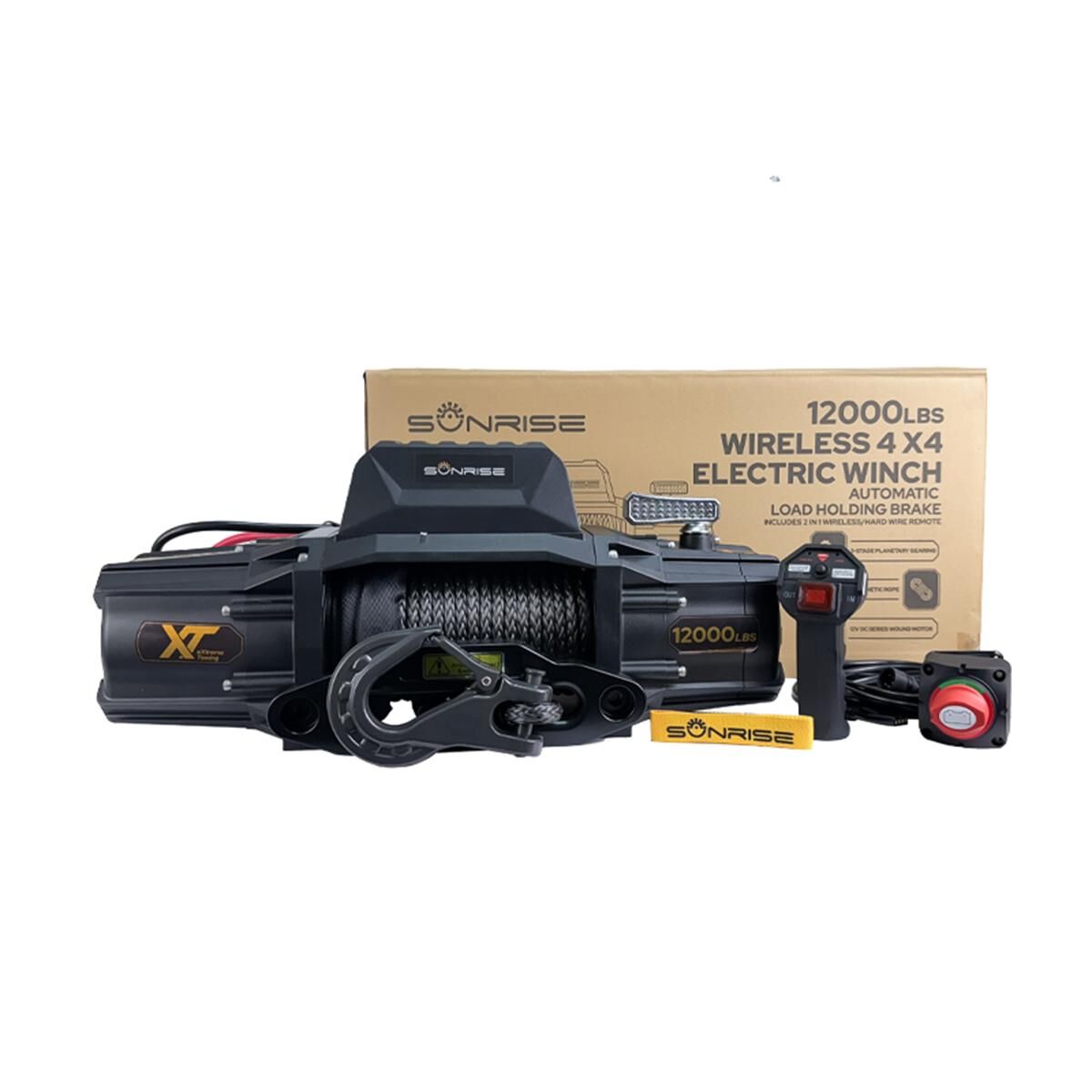 Sunrise Electric Winch 12000lbs Wireless Synthetic Rope, , scaau_hi-res
