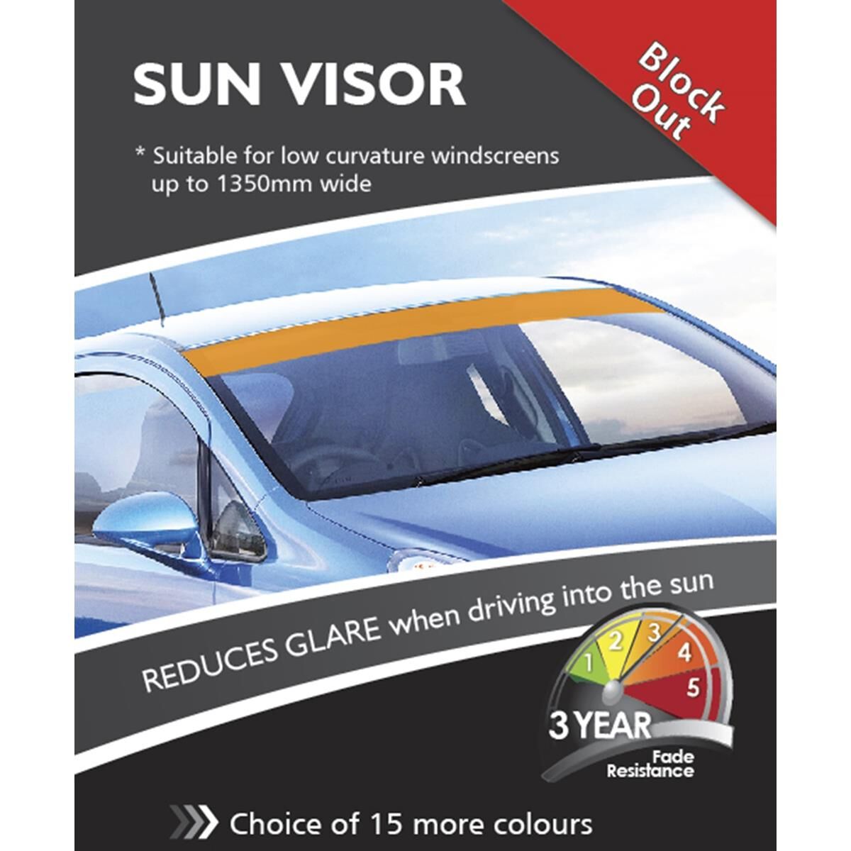OTHER COLOUR ITAG BLOCKOUT SUN VISOR, 1400MM X 150MM, , scaau_hi-res