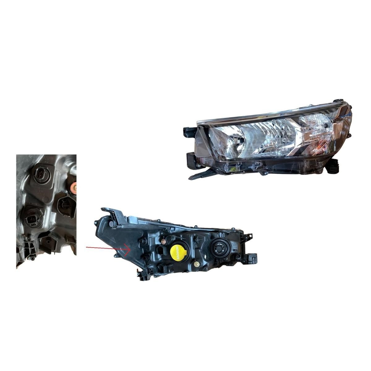 HILUX (4WD) 5/20- HEADLIGHT (HALOGEN ,H11/HB3) (MANUAL) (SR , SR HI-RIDER ,WORKMATE) (L), , scaau_hi-res