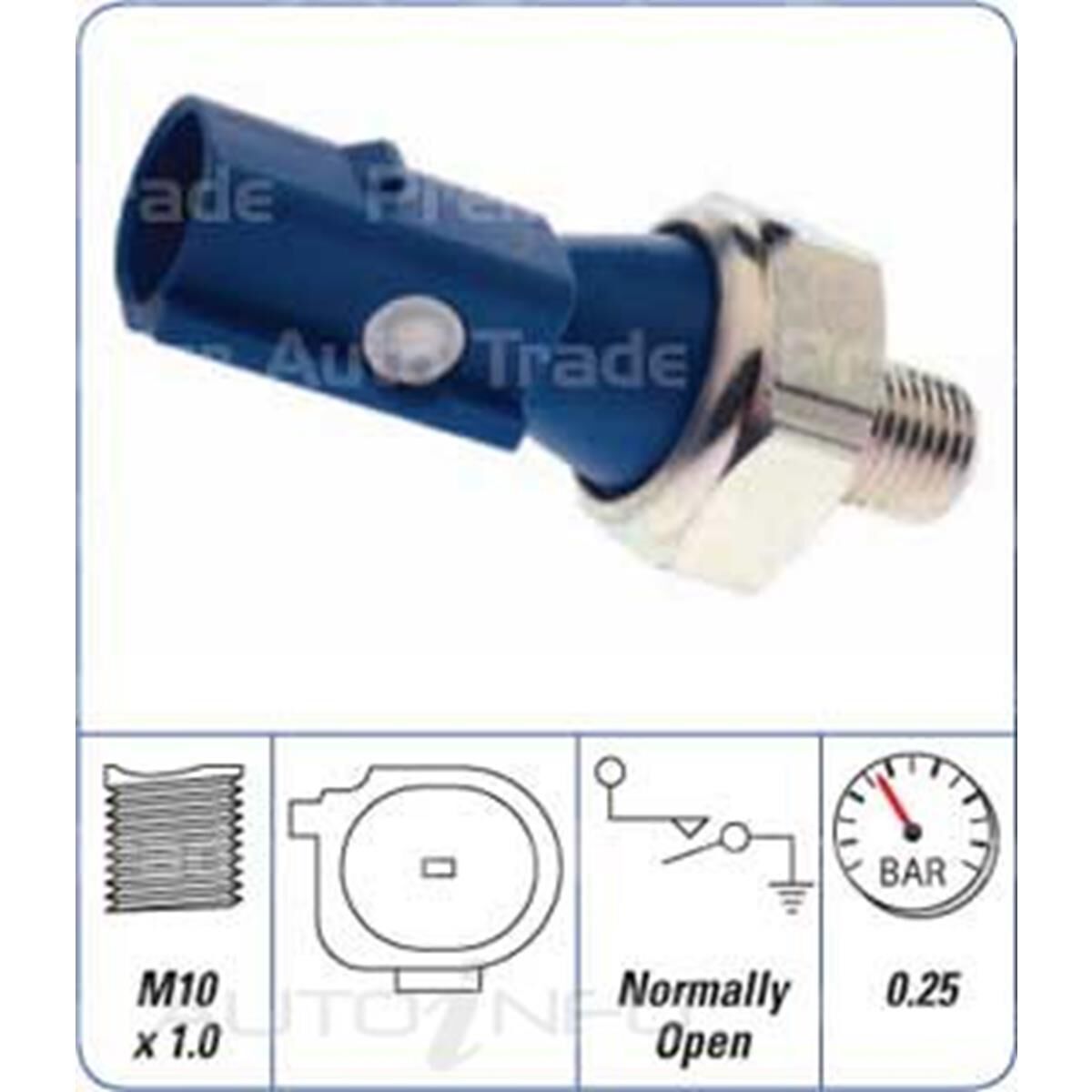 Normally open engine shop oil pressure switch