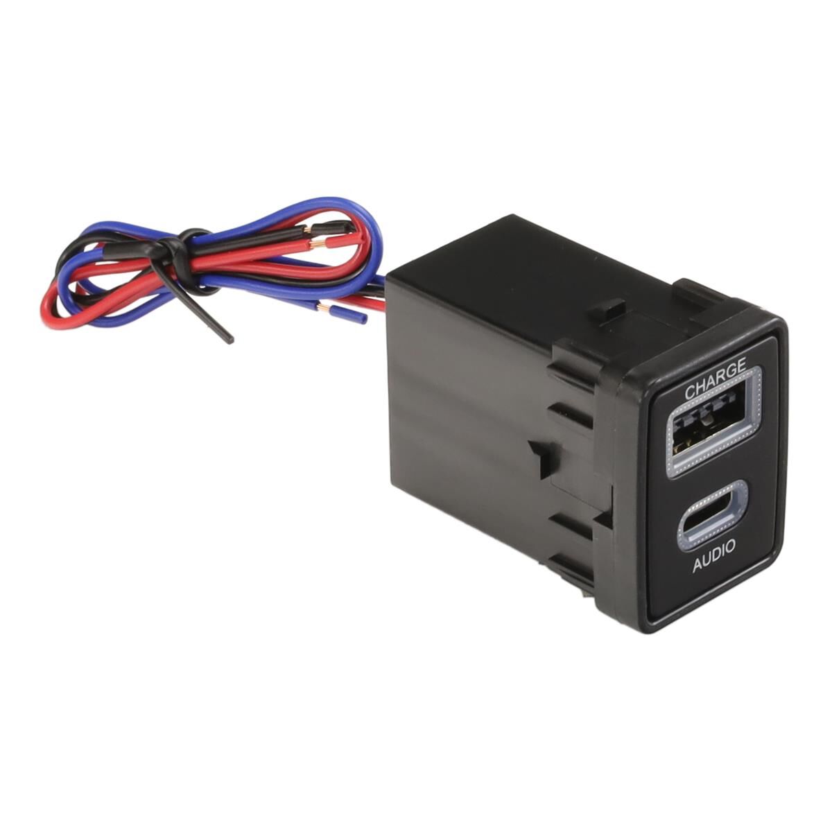 USB-C PASSTHROUGH AND USB CHARGE SOCKET TO SUIT NISSAN (24MM X 31MM), , scaau_hi-res