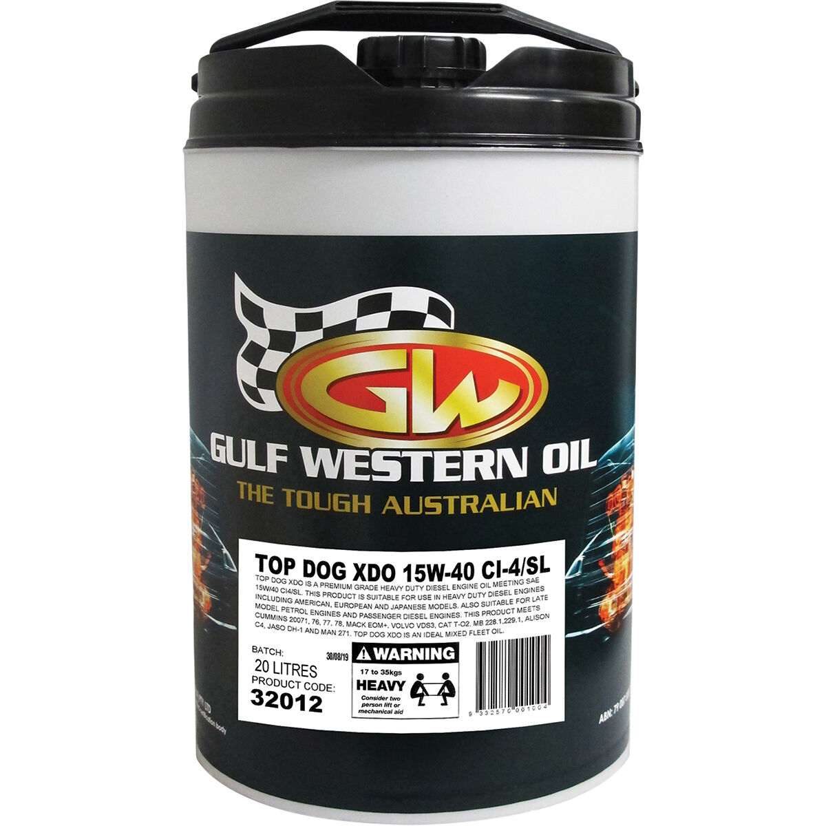 20L TOP DOG XDO SAE 15W-40 CI4/SL 20L, , scaau_hi-res